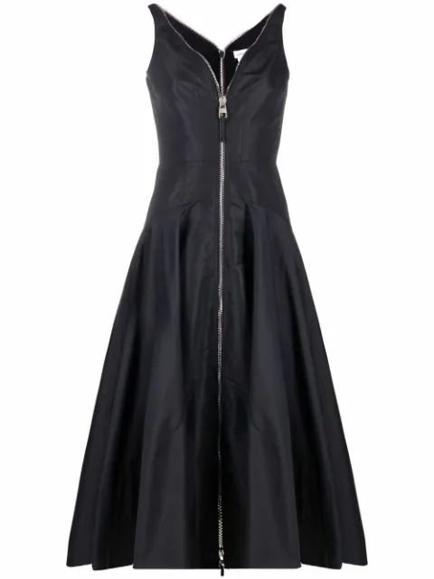 zip-up sleeveless flared dress | Farfetch (AU)