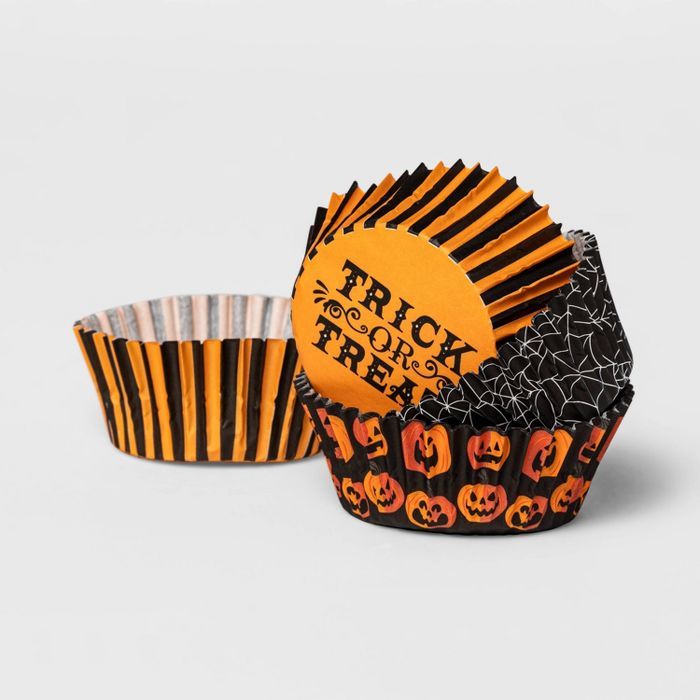 75ct Paper Baking Cups Black/Orange - Hyde & EEK! Boutique™ | Target