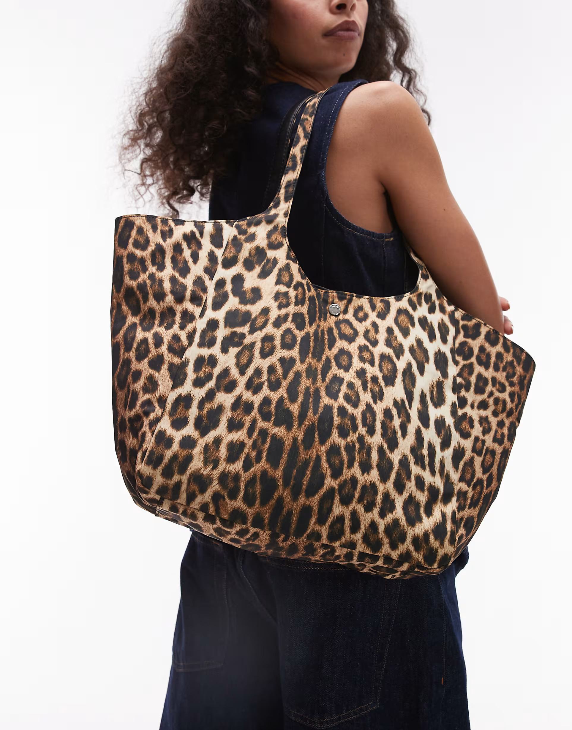 Mango leopard print tote bag in brown | ASOS (Global)