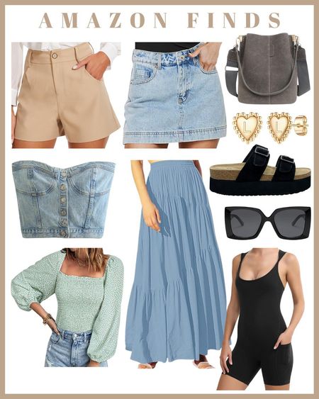Amazon finds, shorts, denim skirt, maxi skirt, summer tops, Amazon bags, gym wear

#LTKstyletip #LTKfindsunder50 #LTKworkwear