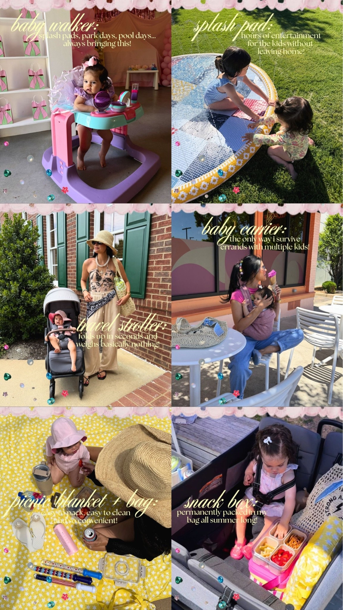My current summer mom must haves✨ These are the products making outings with multiple kids feel easier, more organized, and way less chaotic lately🤍
 summer mom must haves, mom essentials, toddler essentials, baby essentials, summer with kids, realistic motherhood, mom life favorites, family outing essentials, pool day essentials, park day must haves, travel stroller, baby carrier, bogg bag, 4 seater wagon, splash pad, snack box, picnic blanket, busy mom hacks, lifestyle mom finds, amazon mom favorites

#LTKmomlife #LTKKids #LTKBaby
