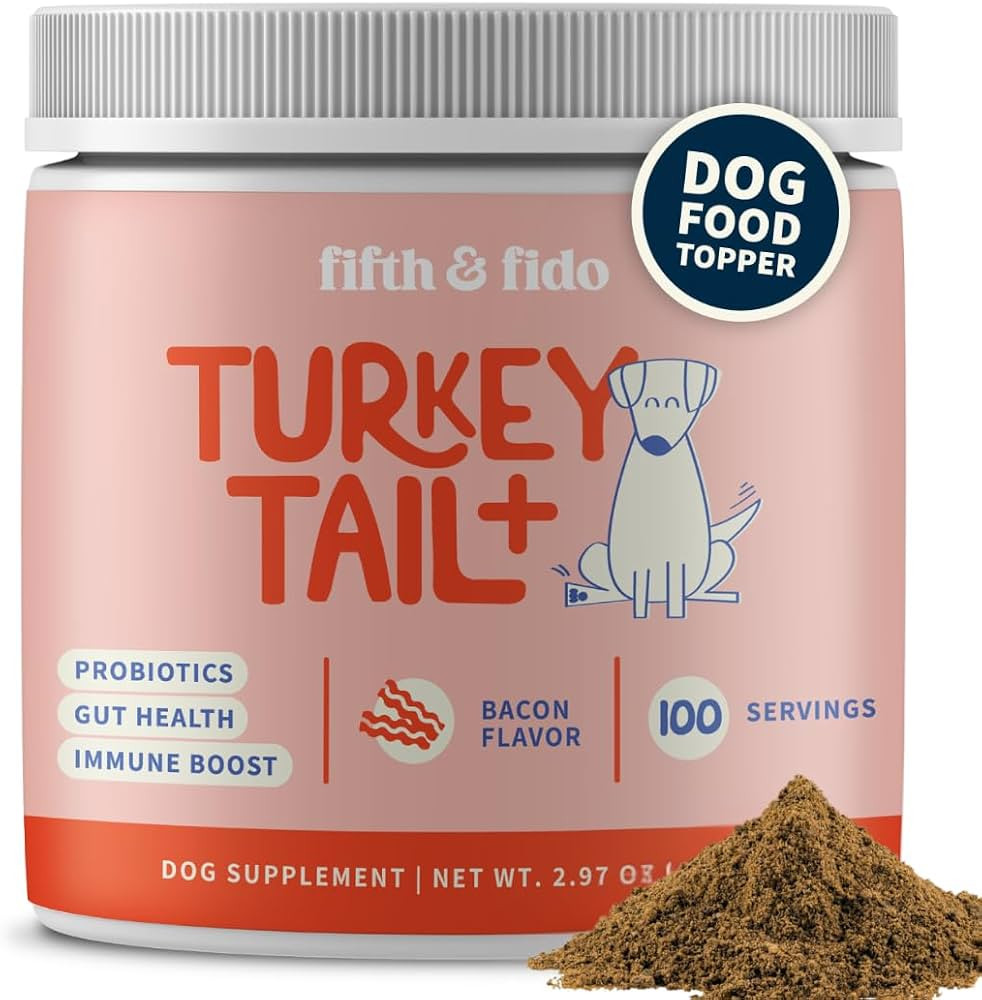 Turkey Tail Mushroom for Dogs, Bacon \u2013 Turkey Tail+ Fifth & Fido | Amazon (US)