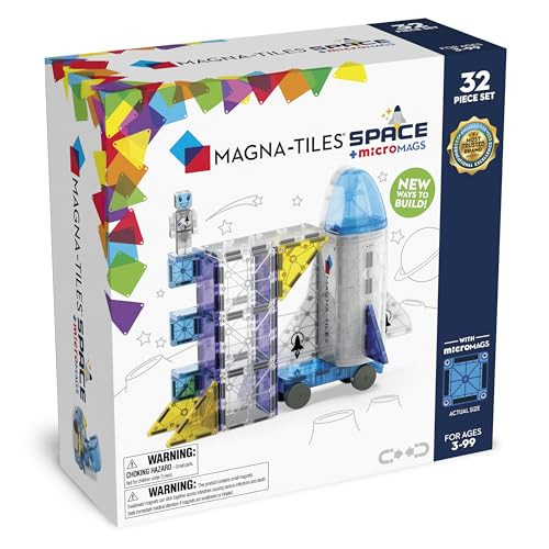 MAGNA-TILES Space 32-Piece Magnetic Construction Set, The Original Magnetic Building Brand | Amazon (US)