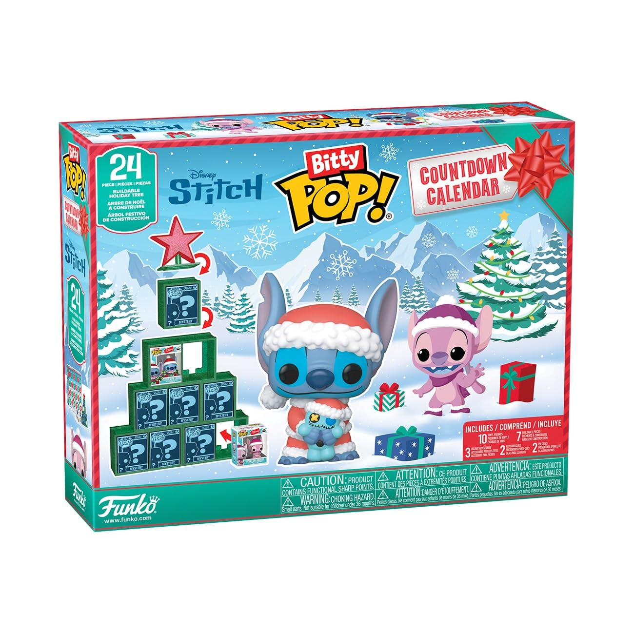 Funko Pop! Bitty Countdown Calendar: Stitch Holiday - 24 Days of Surprises - Collectible Vinyl Mi... | Amazon (US)