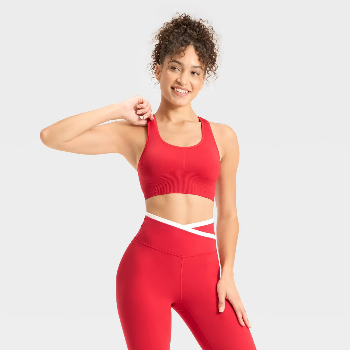Women's Seamless Medium Support Racerback Sports Bra - All In Motion™ | Target