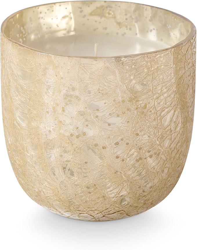 ILLUME Large Boxed Crackle Glass Candle, Winter White | Amazon (US)