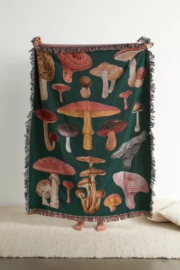Valley Cruise Press Mushroom Magic Throw Blanket | Urban Outfitters (US and RoW)