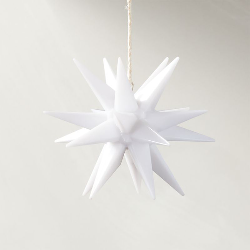 Star Christmas Tree Ornament Opaque White + Reviews | CB2 | CB2