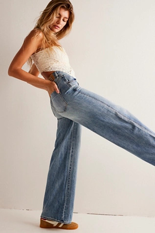 CRVY Gia Wide-Leg Jeans | Free People (UK)