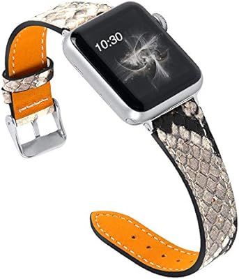 OULUCCI Compatible Apple Watch Band 38mm 40mm, Top Grain Leather Band Replacement Strap for iWatc... | Amazon (US)