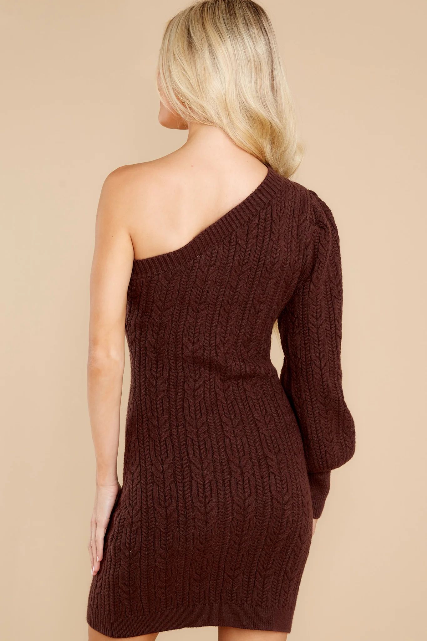 All Dolled Up Brown Sweater Dress | Red Dress 