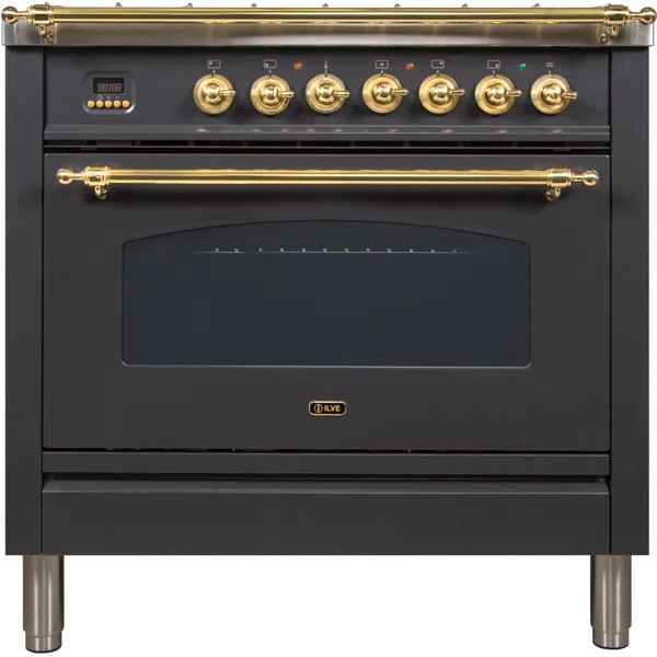 Nostalgie Series 36" 3.55 cu. ft. Freestanding Dual Fuel with Griddle | Wayfair North America