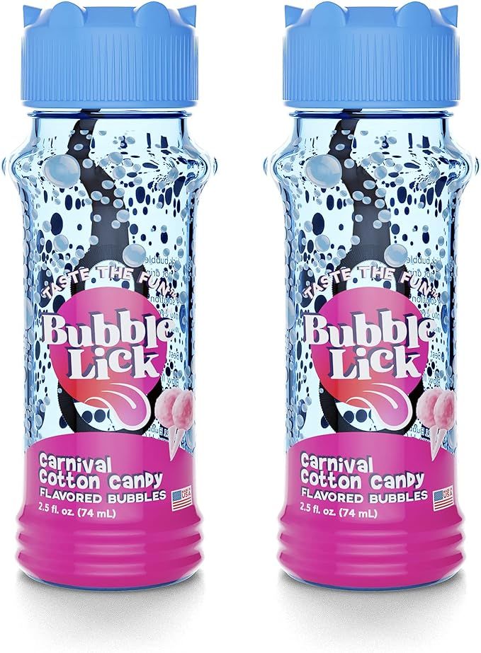 BubbleLick Cotton Candy (2.5 Fl Oz, Pack of 2), Edible Bubbles for Kids and Dogs - Premium Natura... | Amazon (US)