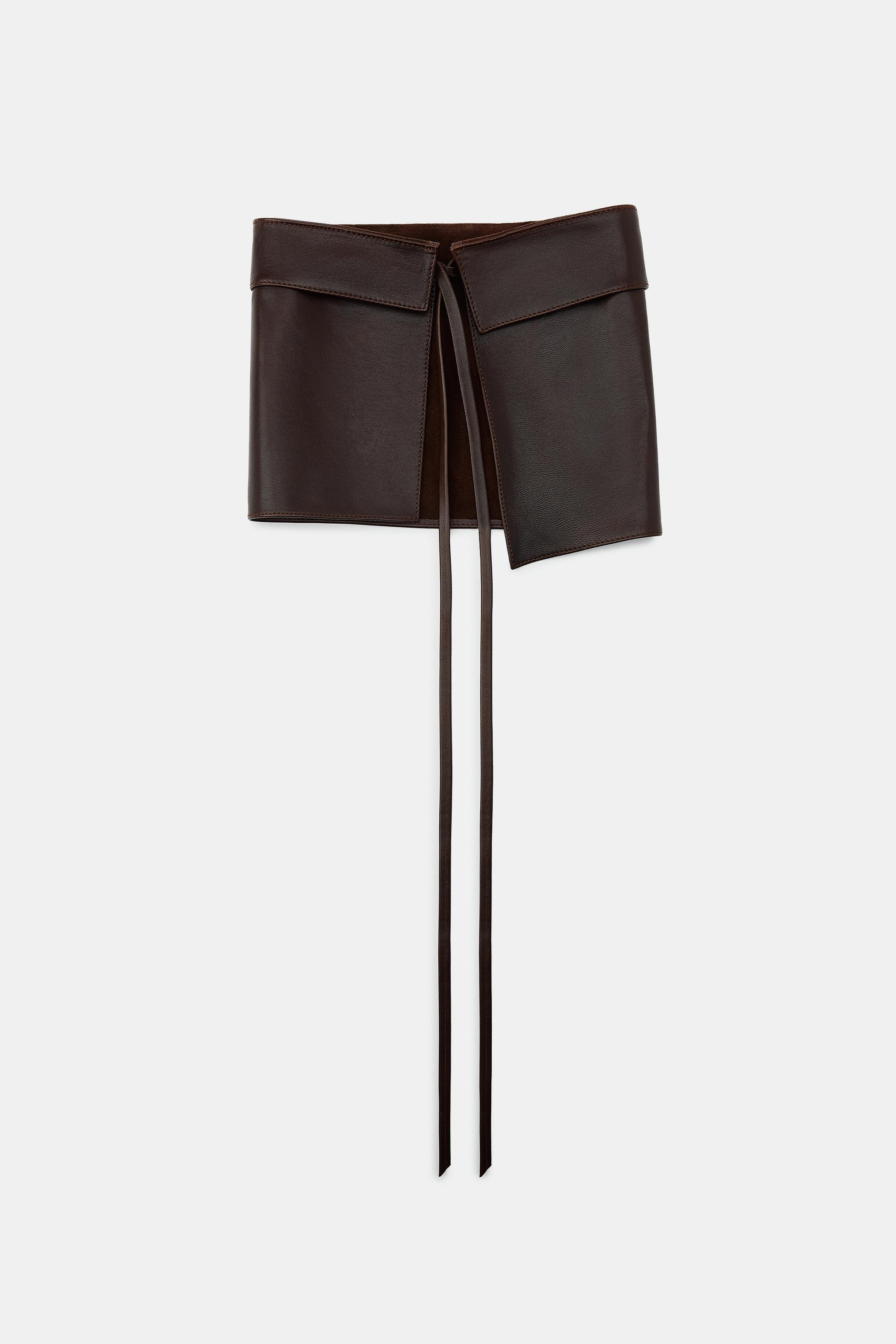 100% LEATHER SKIRT BELT | Zara US