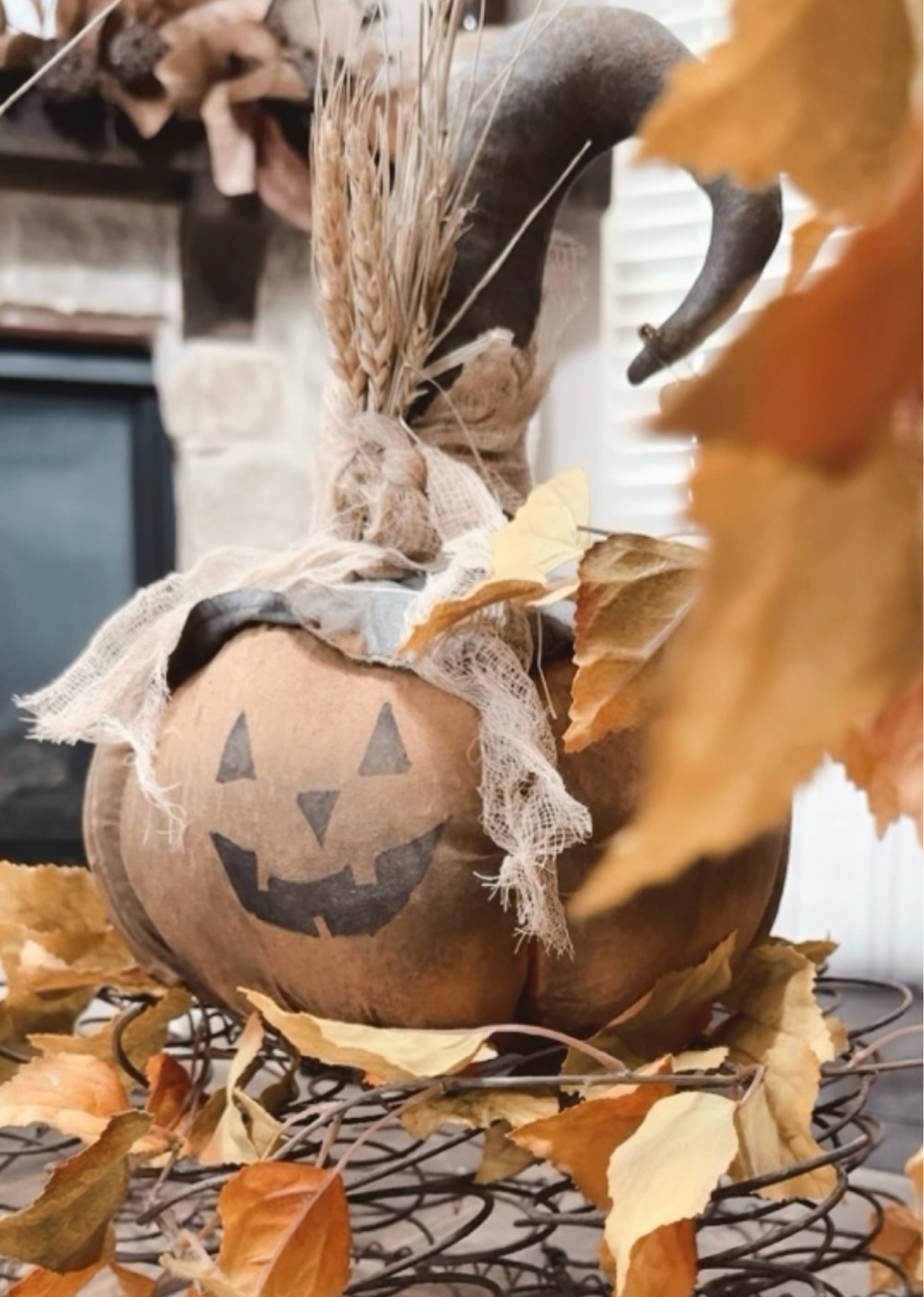 🧡🖤🧡The cutest Weathered Whimsical Jack O Lantern.  Order him before he sells out🧡🖤🧡 #primitivehalloween #halloweendecor #halloween 

#LTKSeasonal #LTKSaleAlert #LTKHome