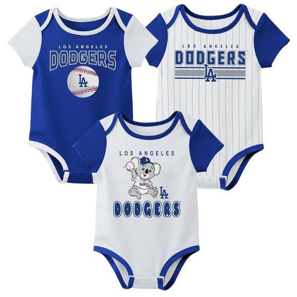 MLB Los Angeles Dodgers Baby Boys' 3pk Bodysuit Set | Target