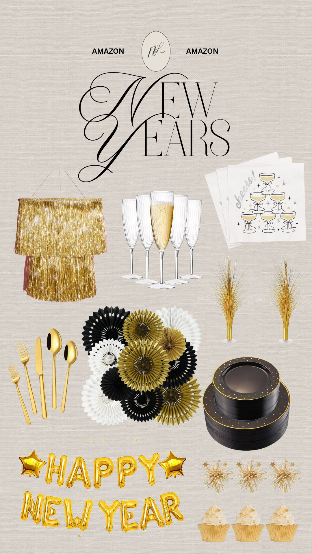 New Years Eve party decor  

 

#LTKHoliday #LTKSeasonal #LTKU