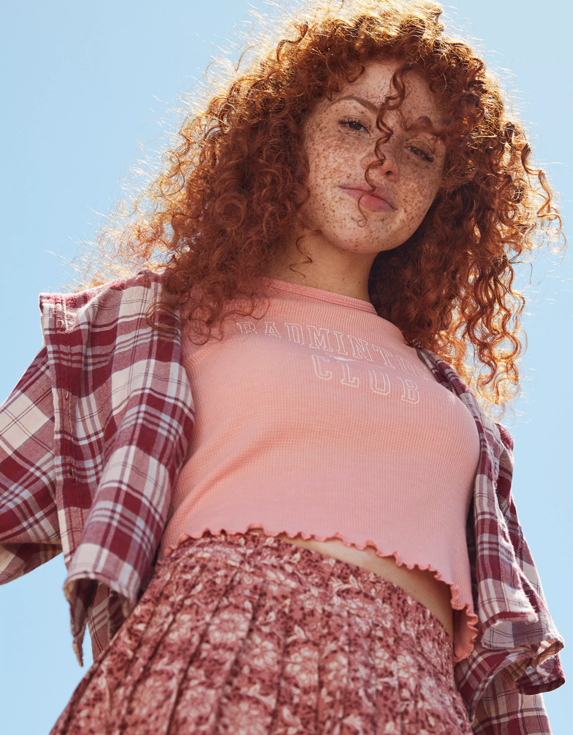 AE Plaid Hooded Cropped Flannel Shirt | American Eagle Outfitters (US & CA)