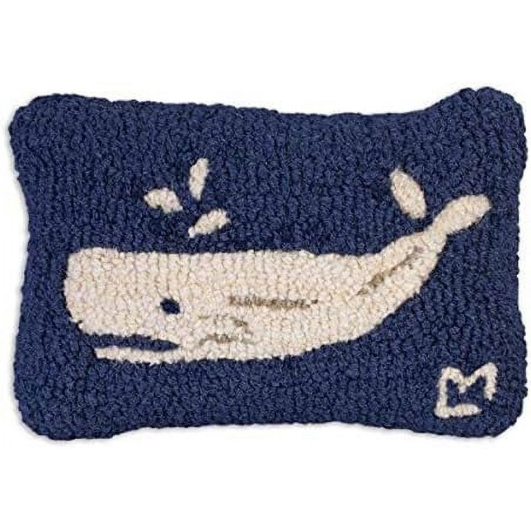 Chandler 4 Corners Wool Throw Pillow | Artist-Designed Little Whale Pillow, Nautical Whale Pillow... | Walmart (US)