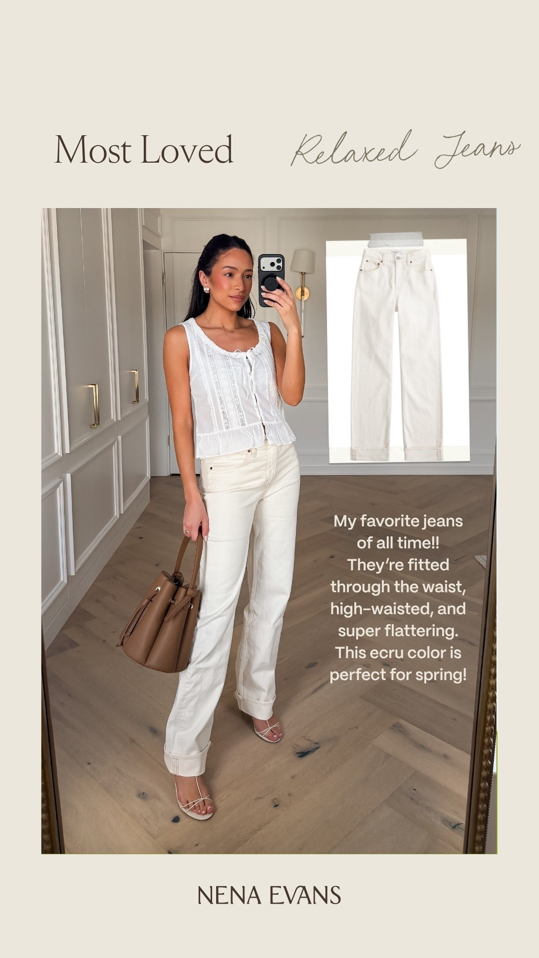Your most loved last week!! Wearing a 28 long jeans (ecru cuffed), S tank, shoes run small 

Spring outfit idea, spring transition outfit, casual chic outfit, white jeans, cream jeans, postpartum outfit 

#LTKSeasonal #LTKSaleAlert #LTKmomlife
