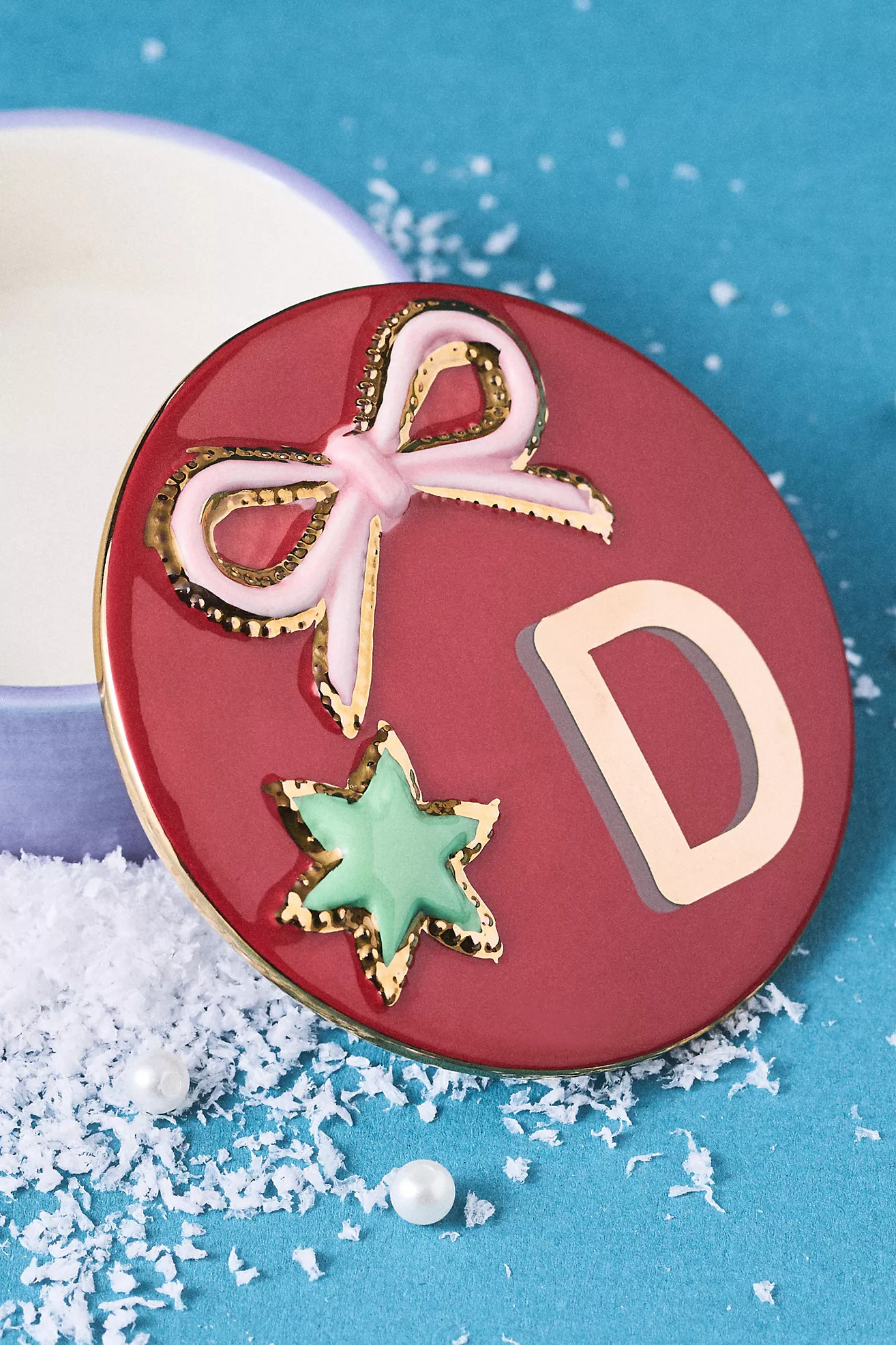 Handpainted Stoneware Monogram Trinket Box | Anthropologie (US)