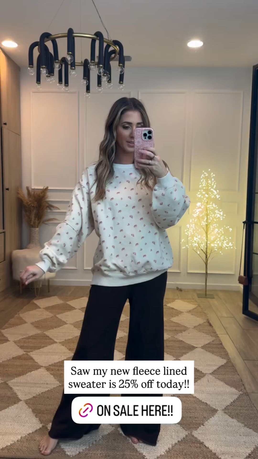 Saw my new fleece lined sweater is 25% off today!! @aerie