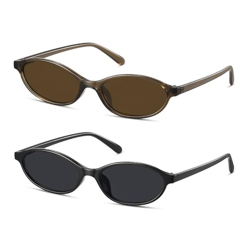 Amazon.com: Colrea Retro Oval Cat Eye Sunglasses for Women 90s Retro Trendy 2025 Lightweight with... | Amazon (US)
