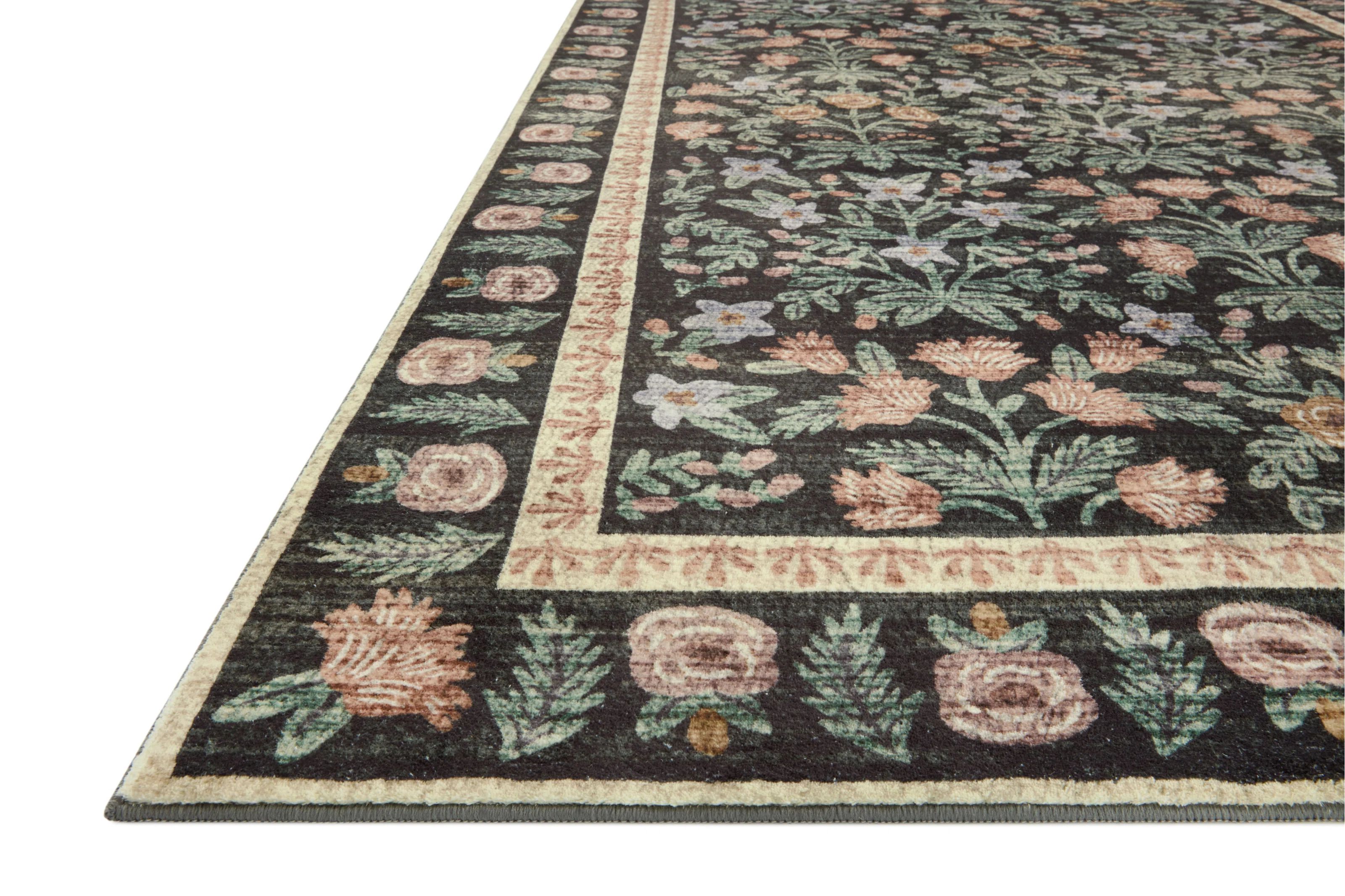 Rifle Paper Co. x Loloi Eden Mughal Garden Black Rug feat. CloudPile | Wayfair North America