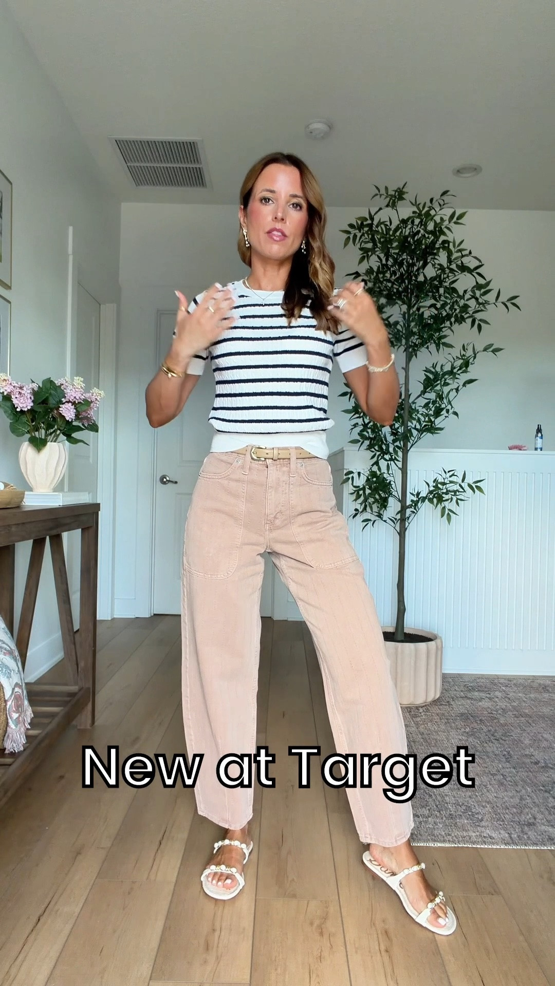 New Target arrivals for summer and early fall! New barrel leg jeans in 00. Striped sweater top in XS. Elevated casual outfit. Teacher outfit. Fall outfit. Summer outfit. I went up half a size in sandals.

#LTKootd #LTKgrwm #LTKPetite