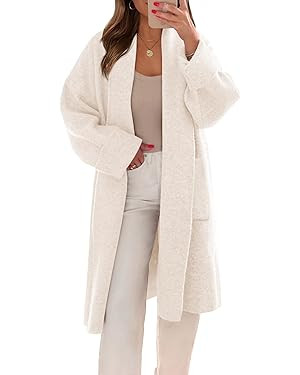 Saodimallsu Womens Long Cardigans Oversized Chunky Knit Coatigan Fall Trendy Open Front Sweater J... | Amazon (US)