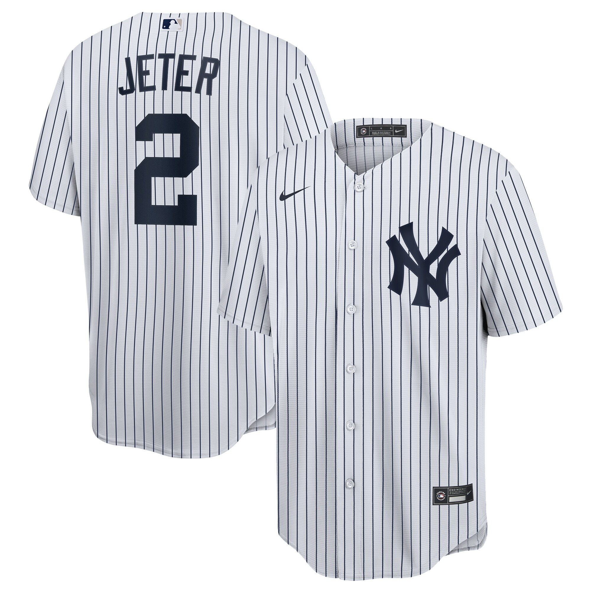 Derek Jeter New York Yankees Nike Home Replica Player Name Jersey - White/Navy | Lids