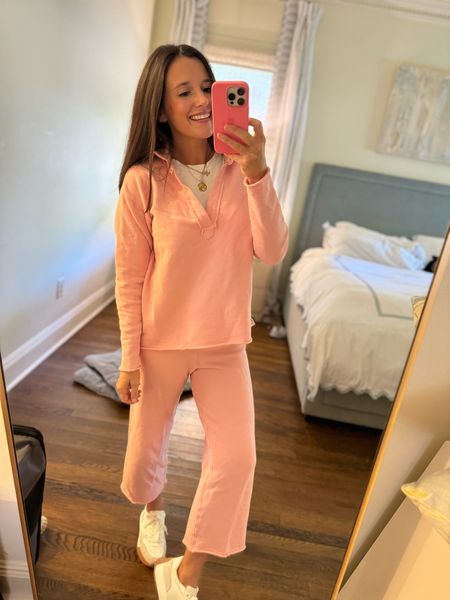 pink lounge set that is everything for mother’s day 🌸🩷💕 wearing XS in the triple fleece henley and XS in the triple fleece sweatpants 

#LTKGiftGuide #LTKover40 #LTKSeasonal