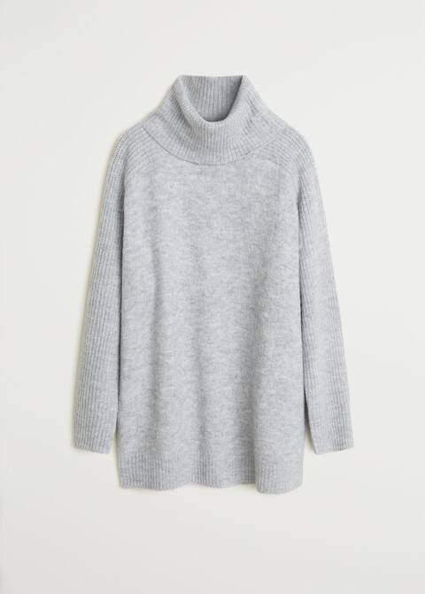 Turtle neck oversize sweater | MANGO (US)