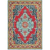 Living Comfort Jaden JAS1331 9ft X 12ft 10in Blue/Red Traditional Oriental Indoor Area Rug, 10in 10i | Amazon (US)