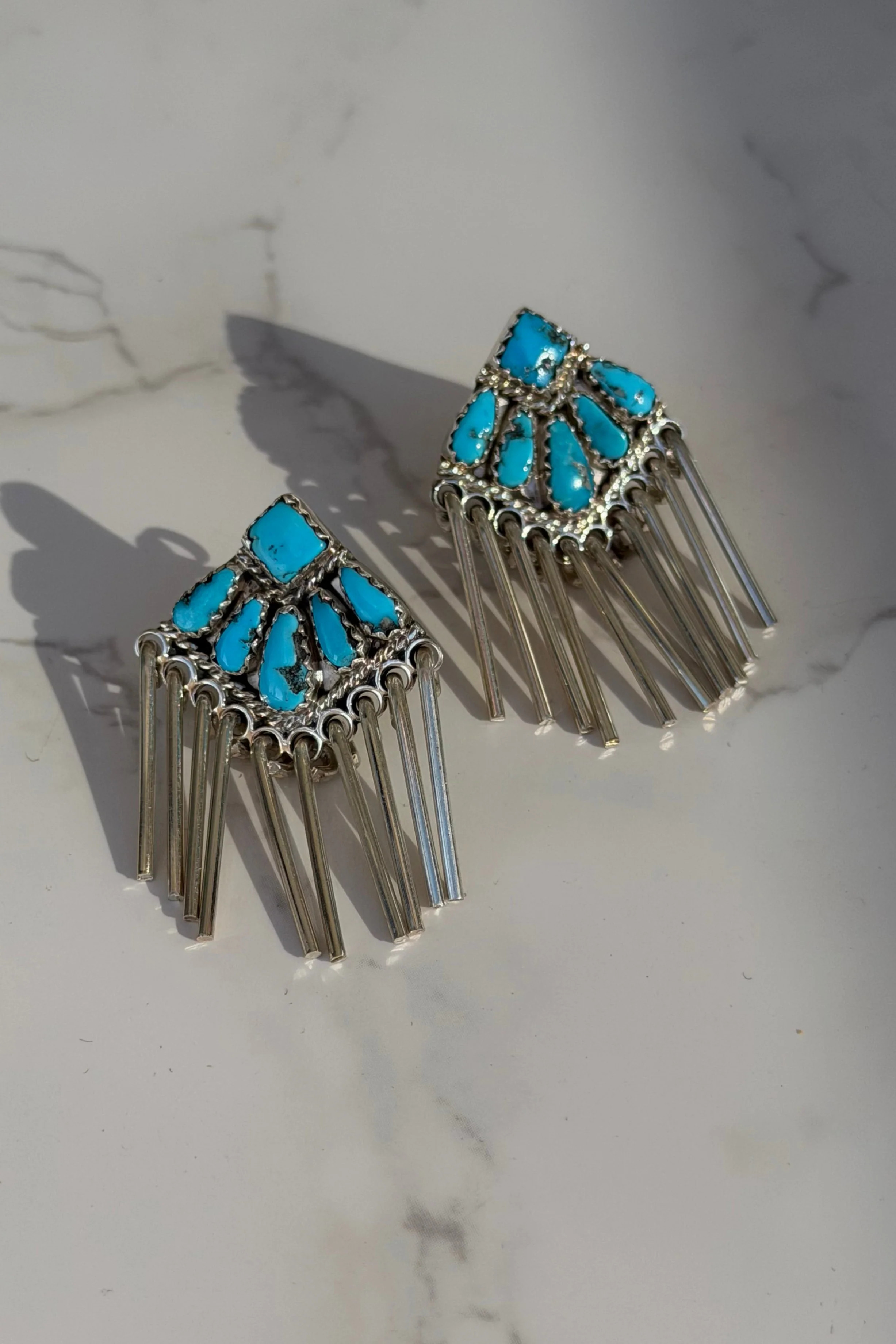 NEW!! "Cheyenne" Kingman Turquoise Earrings | Glitzy Bella