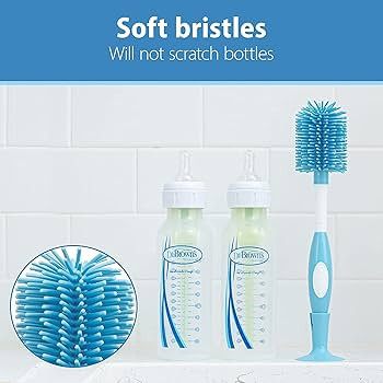 Dr. Brown's Baby Bottle and Nipple Brush Soft Touch and Sponge Brush, Blue Variety Pack, 2 -Pack | Amazon (US)