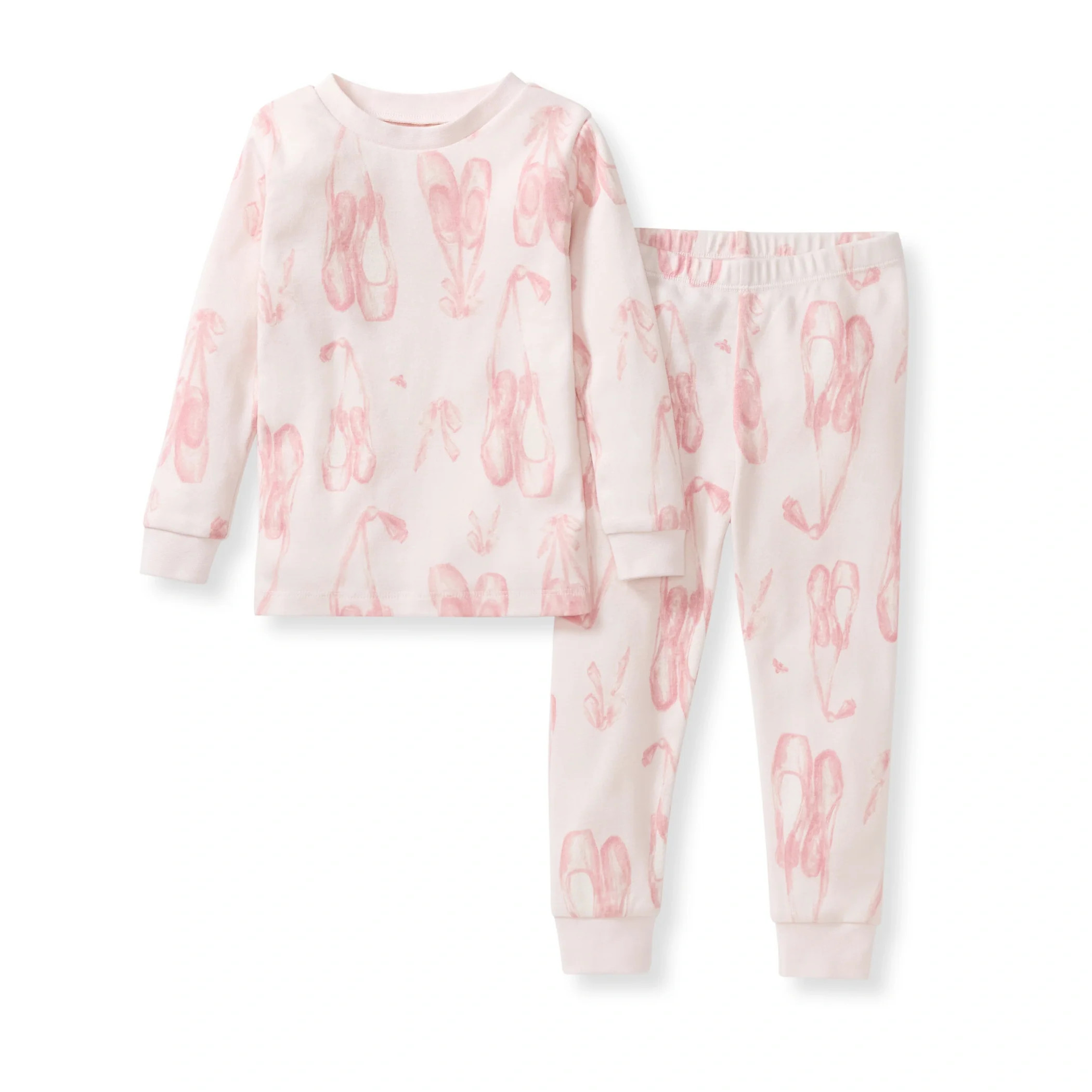 Ballet Slippers Organic Cotton Two-Piece Pajamas | Burts Bees Baby