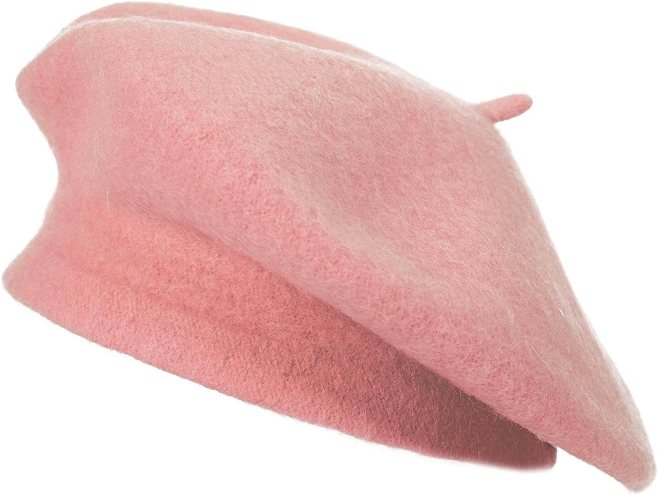 ZLYC Wool French Beret Hat Solid Color Beret Cap for Women Girls | Amazon (US)