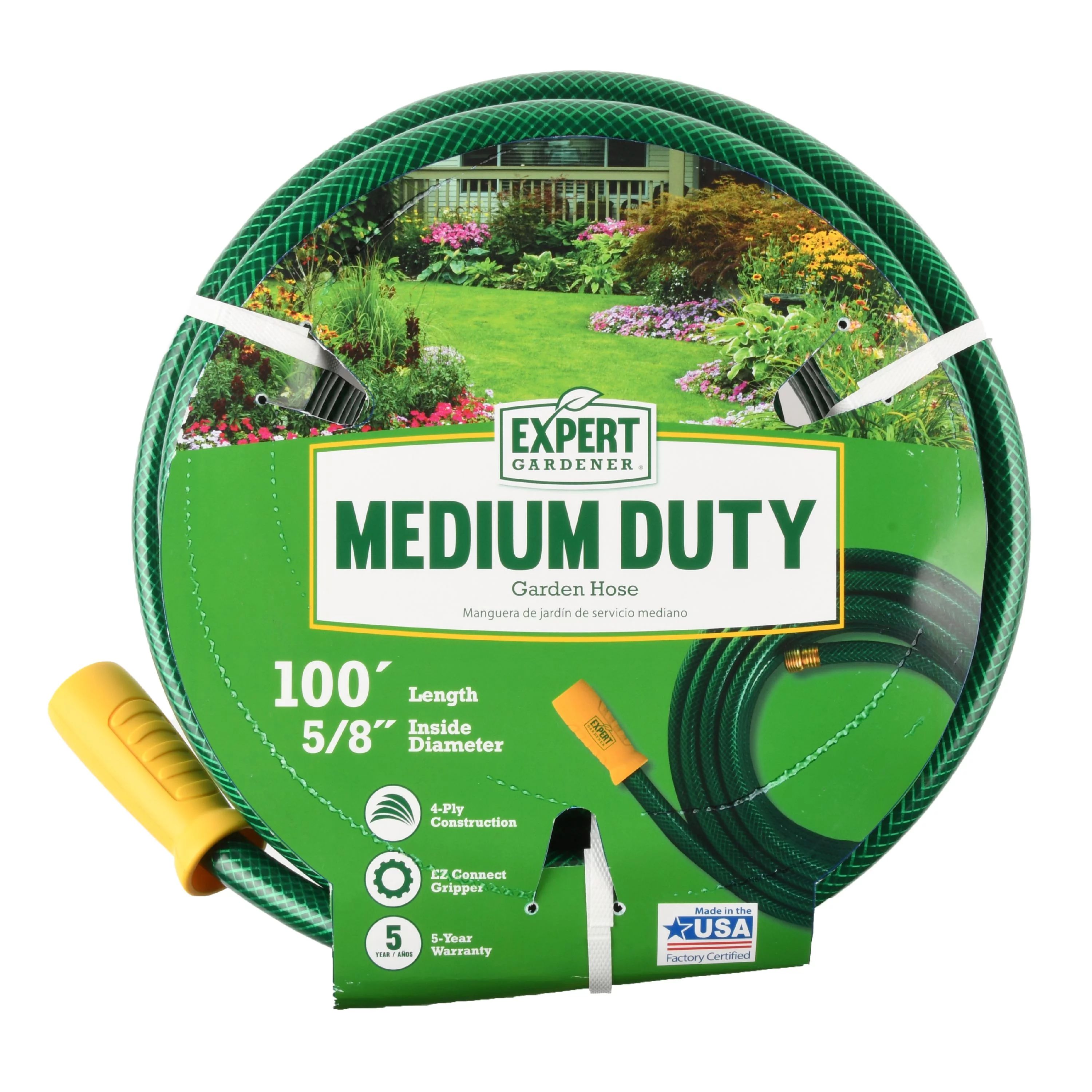 Expert Gardener Medium Duty 5/8" x 100' Garden Hose - Walmart.com | Walmart (US)