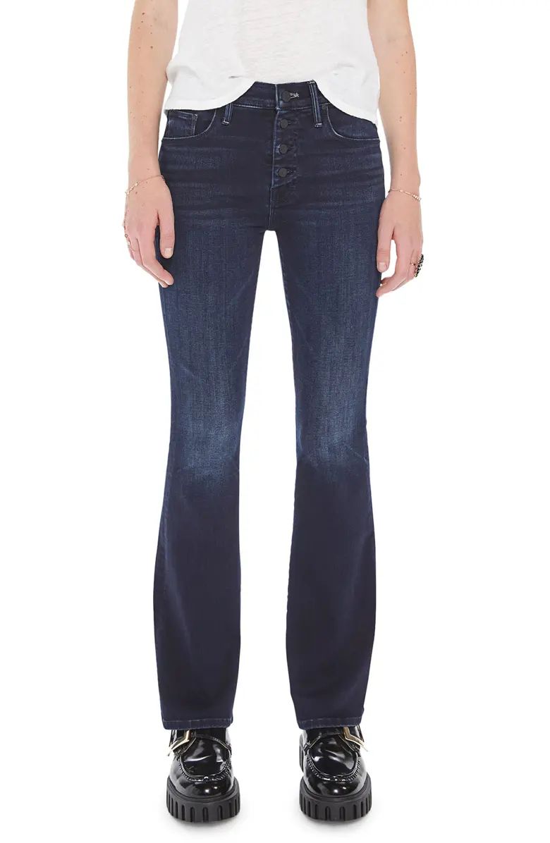 MOTHER The Pixie Exposed Button Bootcut Jeans | Nordstrom | Nordstrom