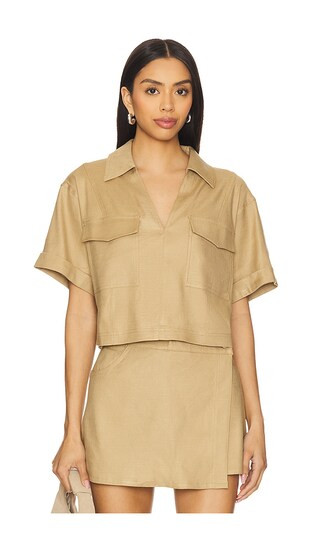 Deborah Top in Khaki | Revolve Clothing (Global)