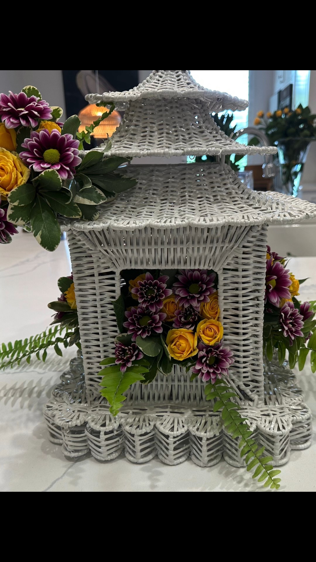 A wicker pagoda you can decorate with flowers makes a perfect luncheon centerpiece!  

#LTKHome