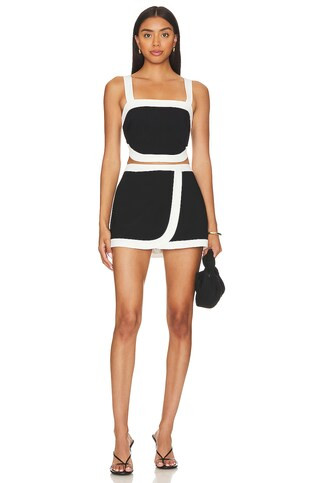 Amanda Uprichard Porsha Top in Black & Ivory from Revolve.com | Revolve Clothing (Global)
