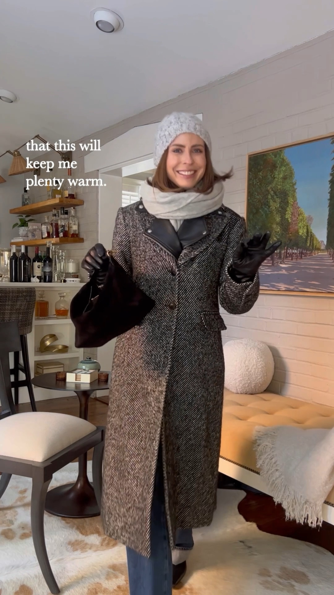 Sold out Nyc grey turtleneck
Citizens of humanity wide leg trouser Annina jeans
Bombas wool socks
Little Liffner black suede pillow pouch bag 
Blank nyc faux leather jacket
Aligne long coat KELLY-20 
Theory black leather tech gloves
Hat and scarf are old 

#LTKitbag #LTKstyletip