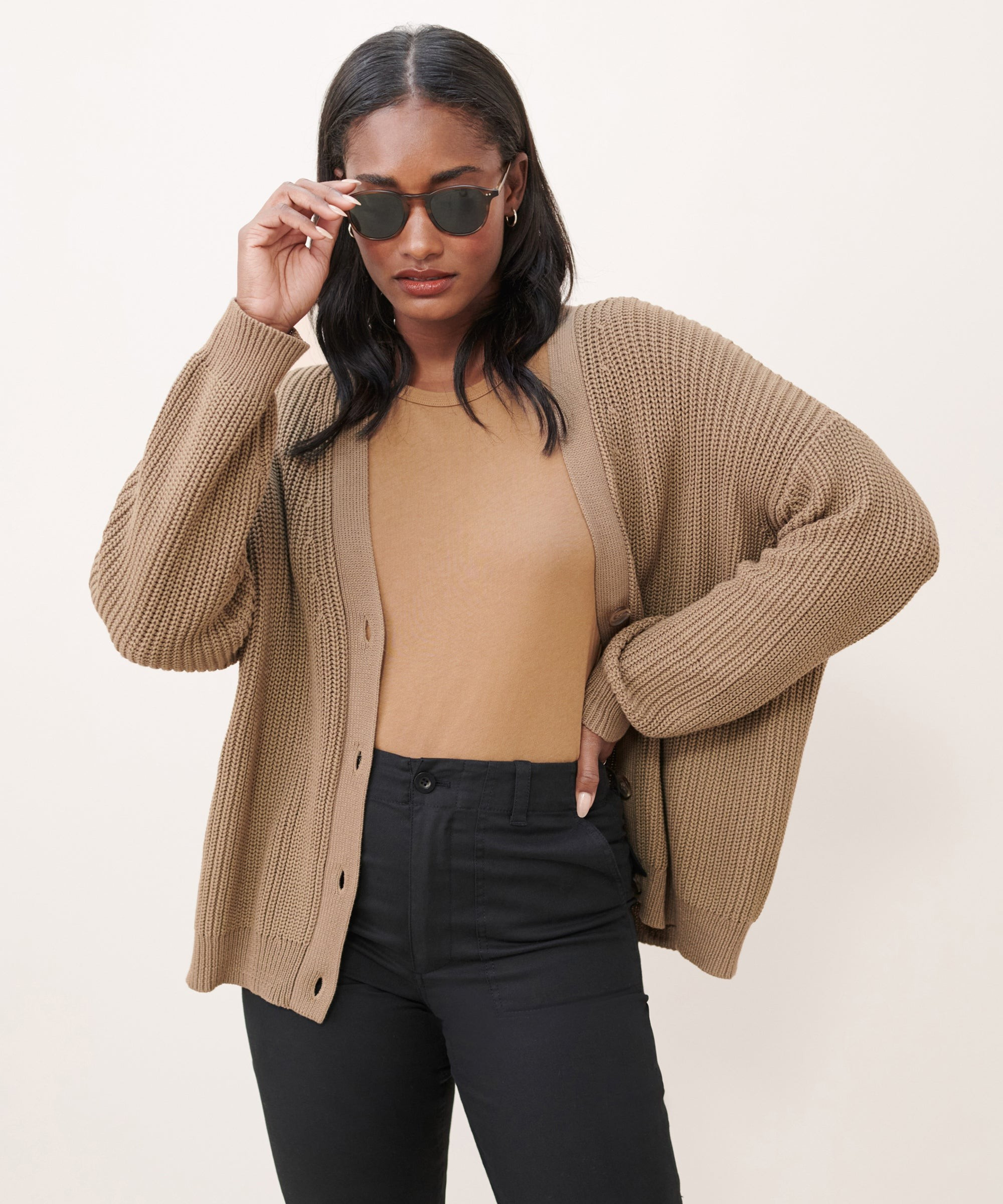 Cropped Cotton Cocoon Cardigan | Jenni Kayne