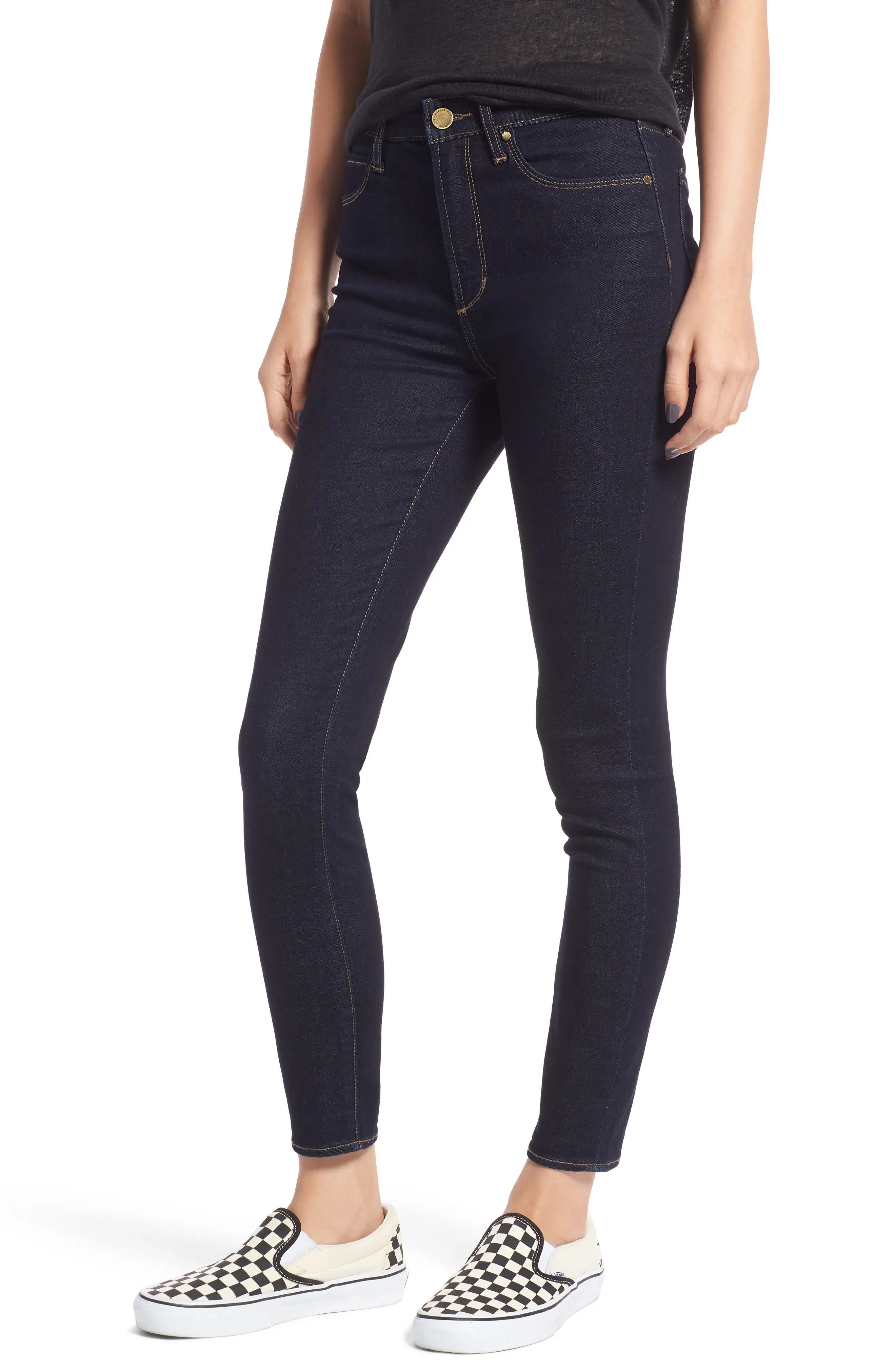Women's Articles Of Society Heather High Waist Jeggings, Size 25 - Blue | Nordstrom
