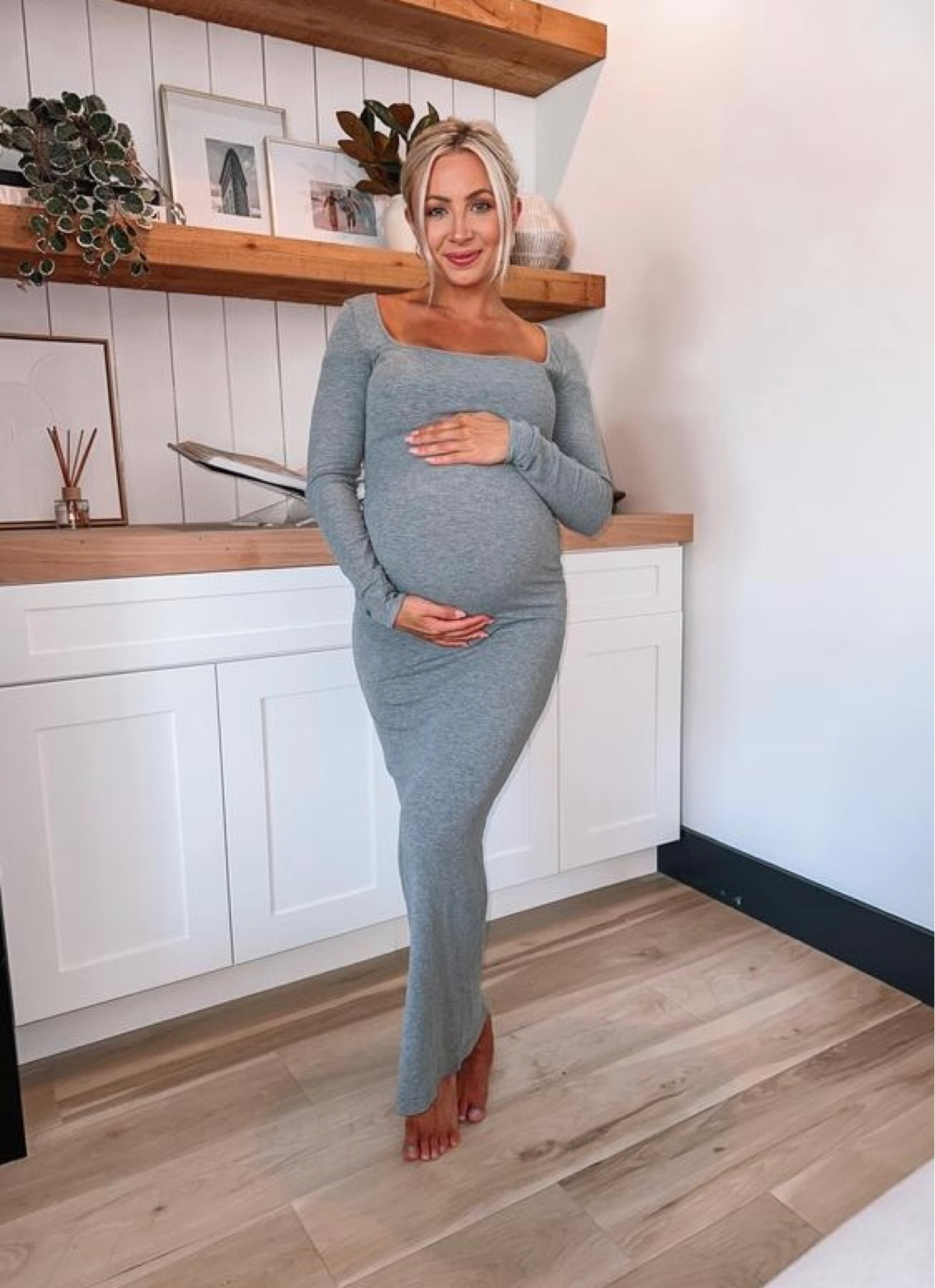 Famous skims dress is so good for the bump! Wearing an XS 

#LTKbump #LTKstyletip #LTKunder100