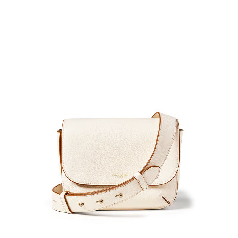 Aspinal of London Ella Crossbody Bag in Ivory Pebble | Aspinal of London US