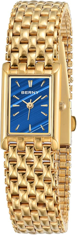 BERNY Gold Watches for Women Updated Ladies Quartz Wrist Watches Stainless Steel Band Womens Smal... | Amazon (US)