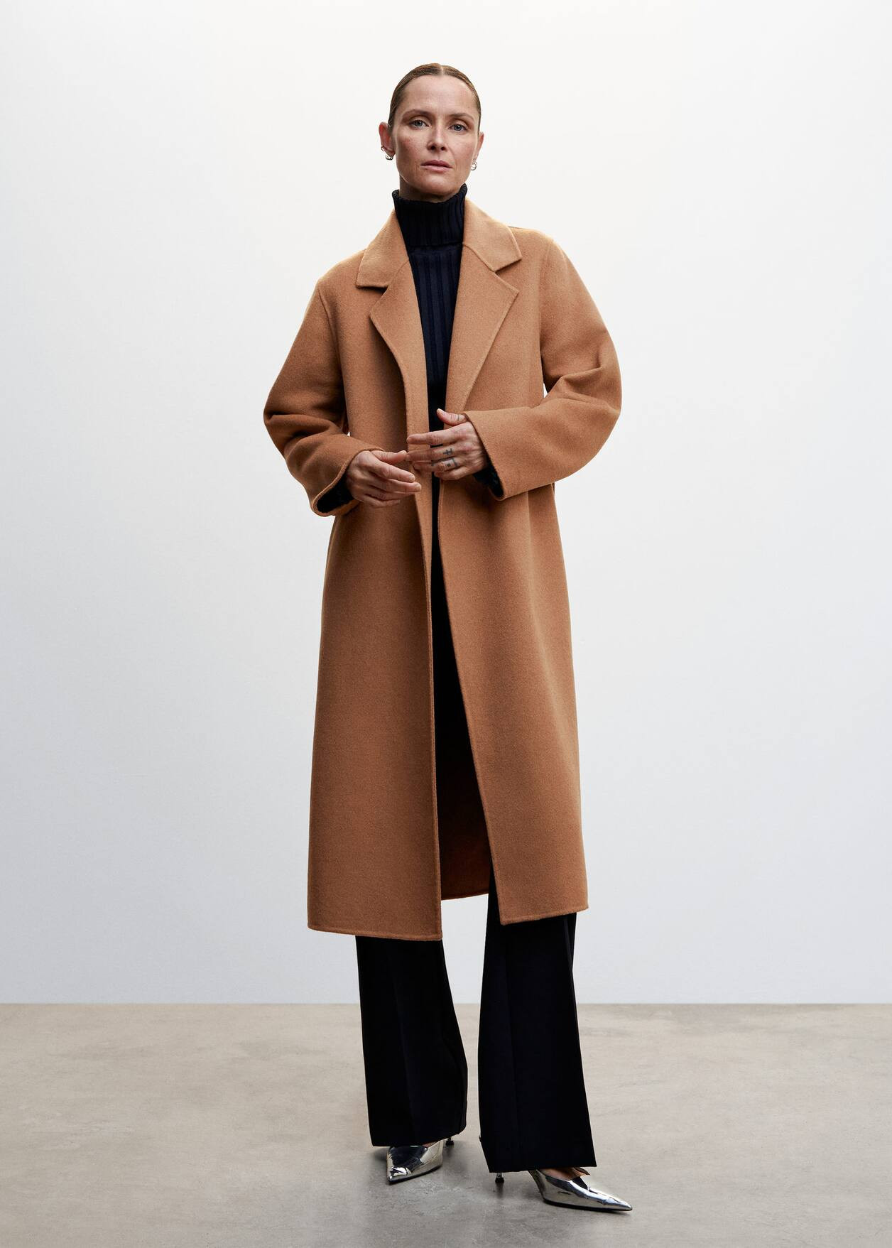 Belt handmade coat -  Women | Mango USA | MANGO (US)